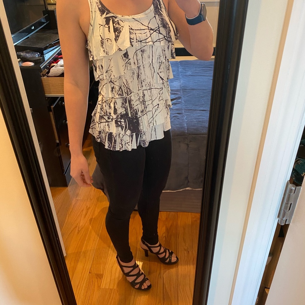 Black and white tank top